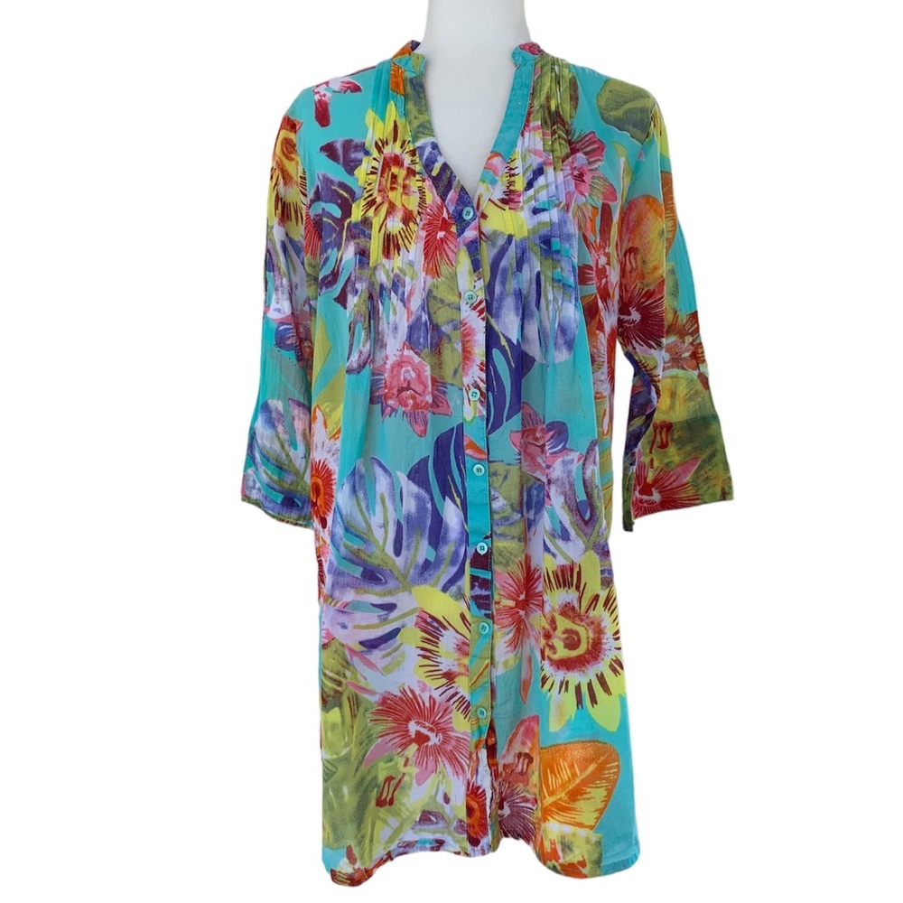 Shirt Dress Beach Coverup Long Sleeve
